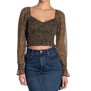 Floral Smock Crop Top